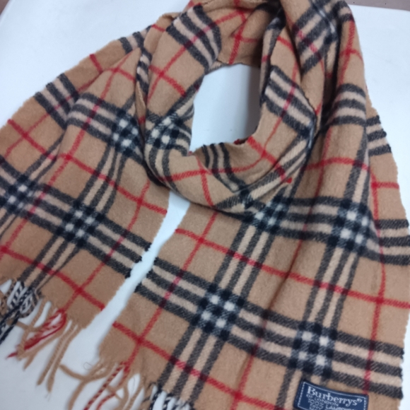 BURBERRYS EUC Classic Check Wool Scarf - Camel / Archive Beige UNISEX - Picture 5 of 7